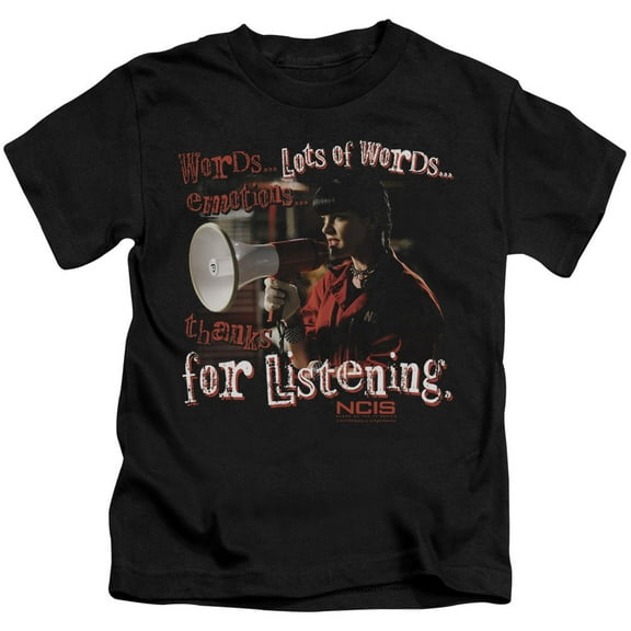 Trevco Ncis-Thanks For Listening - Short Sleeve Juvenile 18-1 Tee - Black- Small 4
