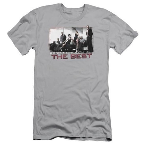 Trevco Ncis-The Best - Short Sleeve Adult 30-1 Tee - Silver- Extra Large