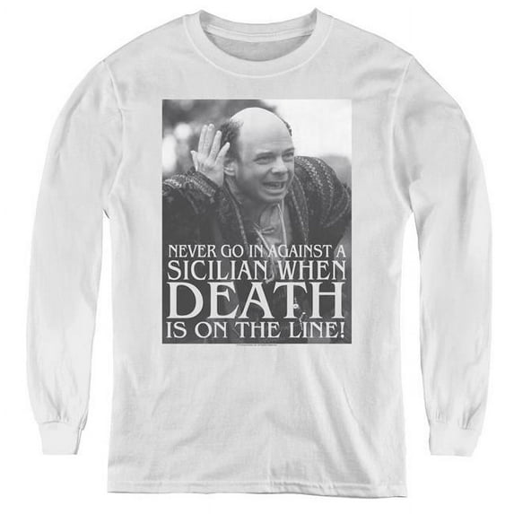 Trevco PB157-YL-1 Princess Bride & Sicilian Youth Long Sleeve Tee Shirt, White - Small