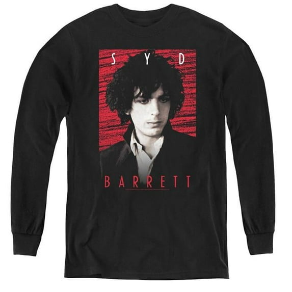 Trevco PERRY130-YL-1 Syd Barrett & Syd Youth Long Sleeve Tee Shirt, Black - Small