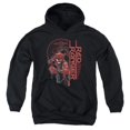 thumbnail image 1 of Trevco  PWR2402-YFTH-3 Power Rangers & Red Ranger Print Youth Hooded Sweatshirt, Black - Large, 1 of 1