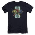 thumbnail image 1 of Trevco  PWR2405-PSF-2 Power Rangers & Go Go Print Adult Premium Canvas Brand Slim Fit T-Shirt, Navy - Medium, 1 of 1