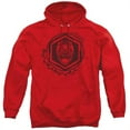 thumbnail image 1 of Trevco  PWR2410-AFTH-6 Power Rangers & Red Ranger Print Adult Pull-Over Hoodie, Red - 3X, 1 of 1