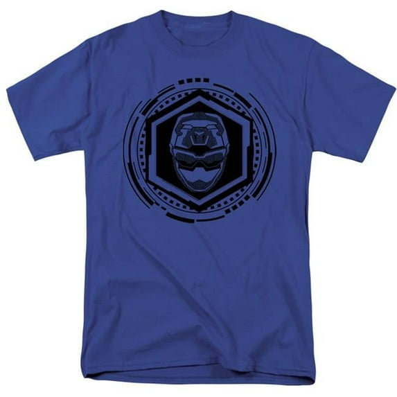 Trevco PWR2411-AT-7 Power Rangers & Blue Ranger Print Adult Regular Fit Short Sleeve T-Shirt, Royal Blue - 4X