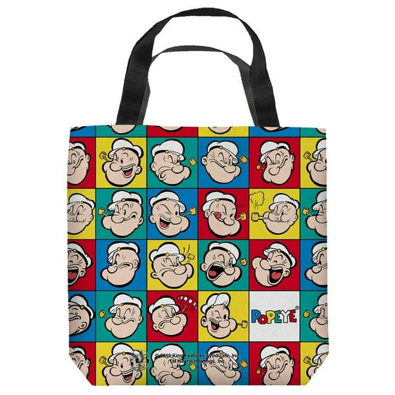 Popeye The Sailor Man Retro TV Show Cartoon Many Colorful Moods Tote Bag