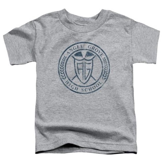 Trevco Power Rangers-Angel Grove Hs Short Sleeve Toddler Tee- Athletic Heather - Large 4T