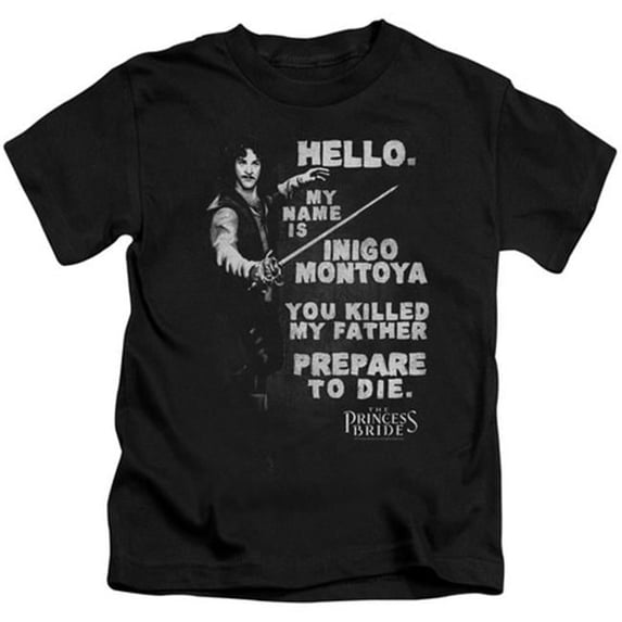 Trevco Princess Bride-Hello Again Short Sleeve Juvenile 18-1 Tee- Black - Small 4