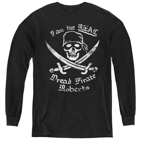 Trevco PB108-YL-2 Princess Bride & The Real DPR Youth Long Sleeve Tee Shirt - Black, Medium