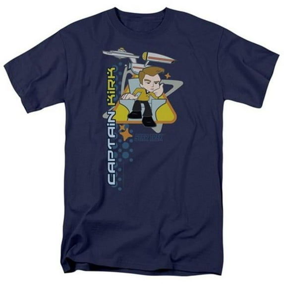 Trevco Quogs-Captains Chair - Short Sleeve Adult 18-1 Tee - Navy- Small