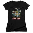 thumbnail image 1 of Trevco Quogs-Quogs Collage - Junior V-Neck Tee - Black- Extra Large, 1 of 1