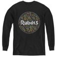 thumbnail image 1 of Trevco  RBK105-YL-1 Rubiks Cube & Circle Pattern Youth Long Sleeve Tee Shirt, Black - Small, 1 of 1