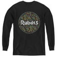 thumbnail image 1 of Trevco  RBK105-YL-4 Rubiks Cube & Circle Pattern Youth Long Sleeve Tee Shirt, Black - Extra Large, 1 of 1