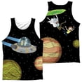 thumbnail image 1 of Trevco  Rick & Morty Rick Morty In Space Front & Back Print-Adult Poly Tank Top Top, White - Large, 1 of 1