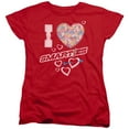 thumbnail image 1 of Trevco  SCC104-WT-1 Smarties & I Heart Smarties - Short Sleeve Womens Tee, Red - Small, 1 of 2