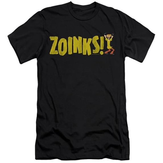 Trevco SD129-PSF-1 Scooby Doo & Zoinks HBO Short Sleeve Adult 30-1 T-Shirt, Black - Small