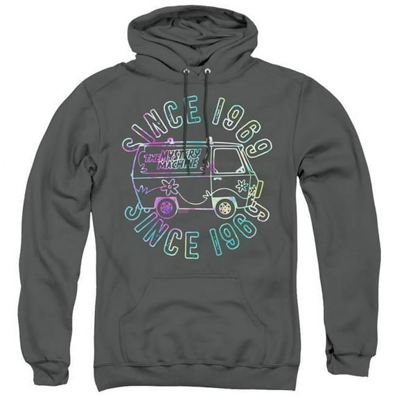 Trevco SD137-AFTH-6 Scooby Doo & Groovin 69 Adult Pull Over Hoodie, Charcoal - 3X