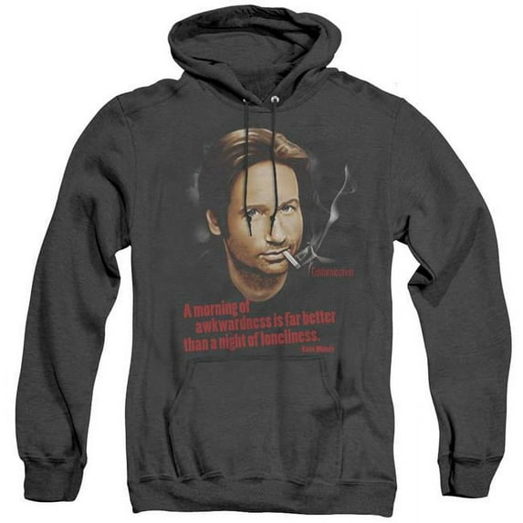 Trevco SHO211-AHH-4 Californication & Morning Night Adult Heather Hoodie, Black - Extra Large