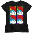 thumbnail image 1 of Trevco SMRF293-WT-3 Smurfs & Tiles Short Sleeve Women T-Shirt, Black - Large, 1 of 1