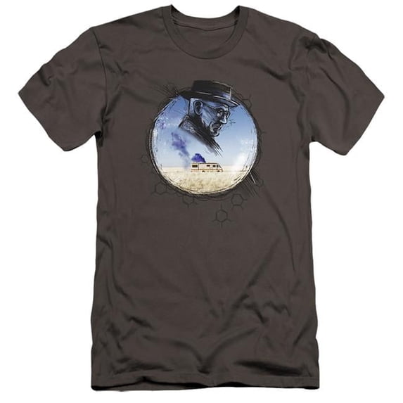 Trevco SONYT111-PSF-1 Breaking Bad & Crystal HBO Short Sleeve Adult 30-1 T-Shirt, Charcoal - Small