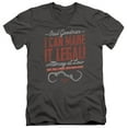 thumbnail image 1 of Trevco SONYT114-AV-1 Breaking Bad & Make It Legal Short Sleeve Adult V-Neck 30-1 T-Shirt, Charcoal - Small, 1 of 1