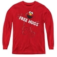 thumbnail image 1 of Trevco  SST142-YL-1 Sesame Street & Free Hugs Youth Long Sleeve T-Shirt, Red - Small, 1 of 2