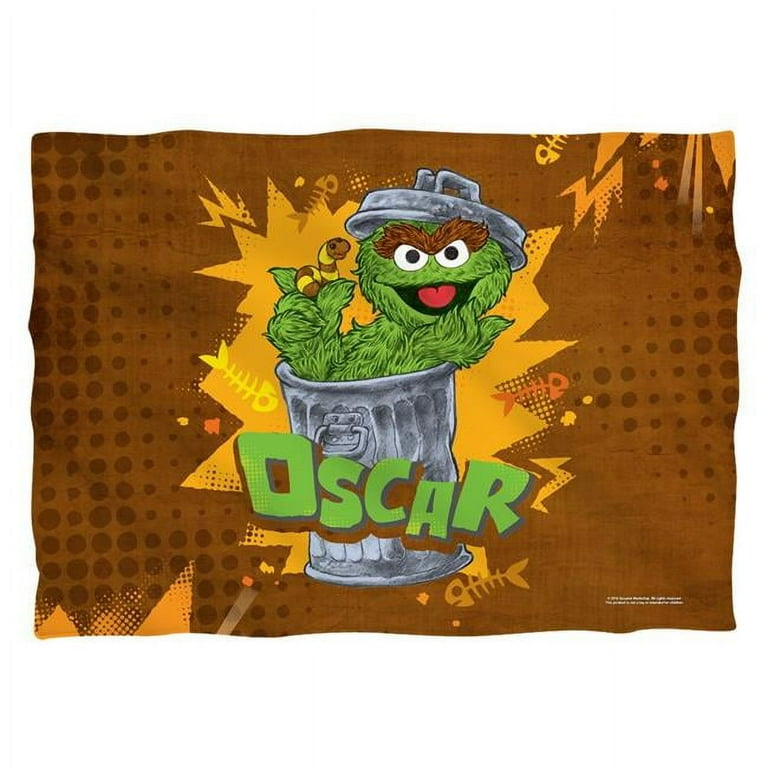 Trevco SST212FB PLO1 20x28 20 x 28 in. Sesame Street Oscar 100 Percent Pillow Case White