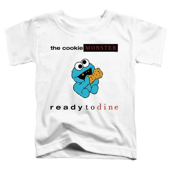 Trevco SST272-TT-2 Sesame Street & Ready to Dine-Short Sleeve Toddler Tee, White - Medium 3T