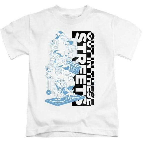 Trevco SST288-KT-3 Sesame Street & Out in These Streets-Short Sleeve Juvenile 18-1 T-Shirt, White - Large 7
