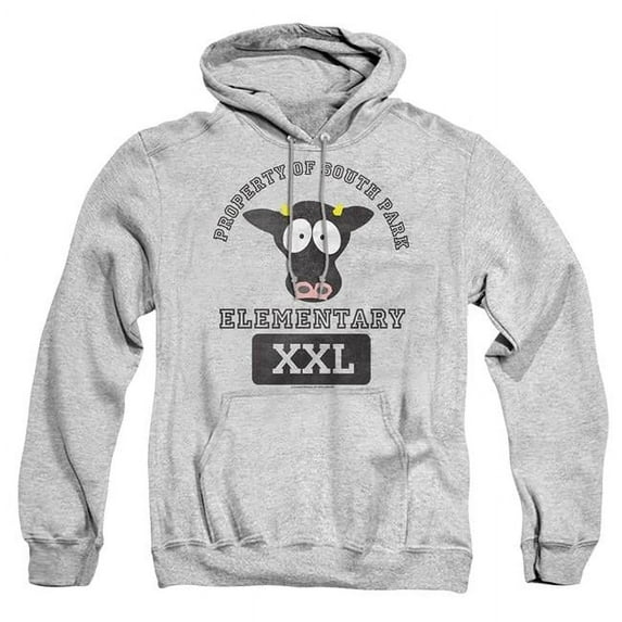 Trevco STHPK148-AFTH-3 South Park & South Park Cows-Adult Pull-Over Hoodie, Athletic Heather - Large