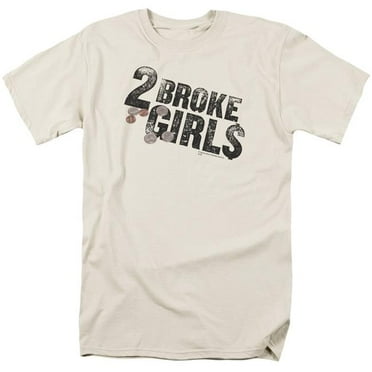 Trevco Sportswear WBT216-AT-1 2 Broke Girls Pocket Change Adult Regular Fit Short Sleeve T-Shirt, Cream - Small