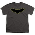 thumbnail image 1 of Trevco Sportswear BM3555-YT-2 Batman Logo Yellow Outline Youth Short Sleeve T-Shirt, Charcoal - Medium, 1 of 1