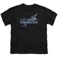thumbnail image 1 of Trevco Sportswear BSG210-YT-4 BSG Cylon Persuit Youth Short Sleeve T-Shirt, Black - Extra Large, 1 of 1