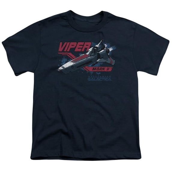 Trevco Sportswear BSG219-YT-2 BSG Viper Mark II Youth Short Sleeve T-Shirt, Navy - Medium