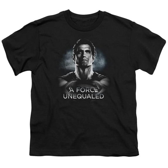 Trevco Sportswear BVS142-YT-1 Batman vs Superman Unequaled Youth Short Sleeve T-Shirt, Black - Small