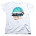 thumbnail image 1 of Trevco Sportswear UNI1127-WT-5 Back to the Future Bttf Airbrush Womens Short Sleeve T-Shirt, White - 2X, 1 of 1