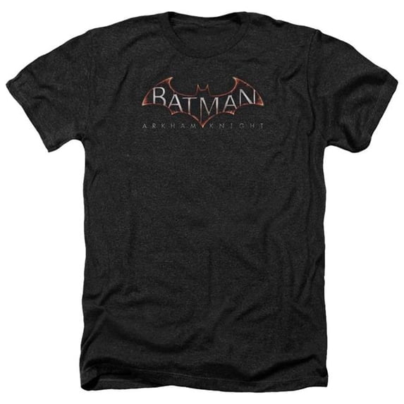Trevco Sportswear BAK100-HA-3 Batman Arkham Knight Logo Adult Regular Fit Heather Short Sleeve T-Shirt, Charcoal - Large