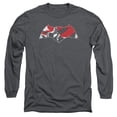 thumbnail image 1 of Trevco Sportswear BVS112-AL-2 Batman vs Superman Armor Splatter Logo Adult Long Sleeve T-Shirt, Charcoal - Medium, 1 of 1