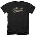 thumbnail image 1 of Trevco Sportswear CHV125-HA-1 Chevrolet Chevy Script Adult Regular Fit Heather Short Sleeve T-Shirt, Charcoal - Small, 1 of 1