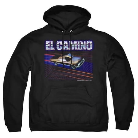 Trevco Sportswear CHV185-AFTH-8 Chevrolet El Camino 85 Adult Pullover Hoodie, Black - 5X