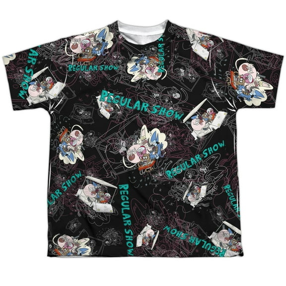 Trevco Sportswear CN341-YTPP-3 Regular Show Golf Cart Ride Youth Short Sleeve T-Shirt, White - Large