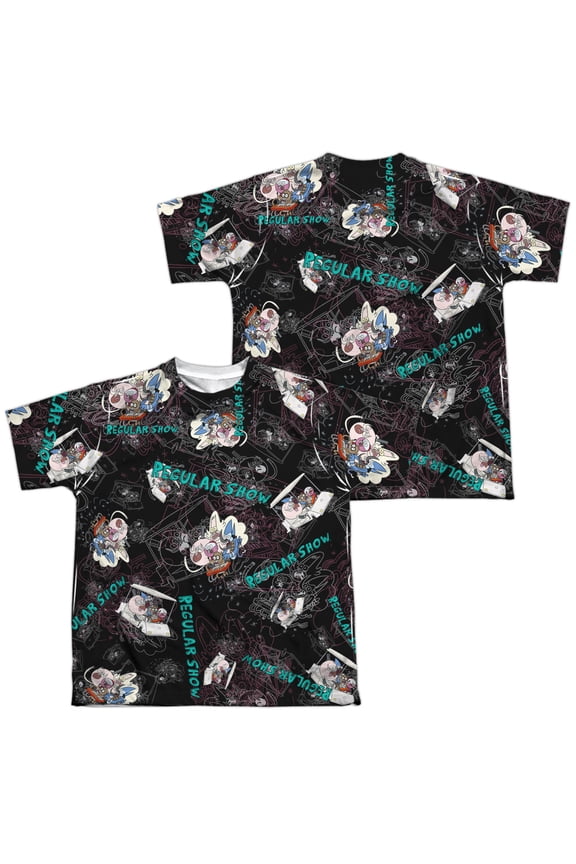 Sportswear CN341FB-YTPP-3 Regular Show Golf Cart Ride Front & Back Print Youth Short Sleeve T-Shirt, White - Large