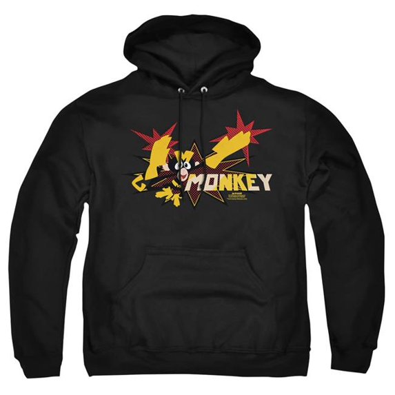 Trevco Sportswear CN462-AFTH-7 Dexterss Laboratory Monkey Adult Pullover Hoodie, Black - 4X
