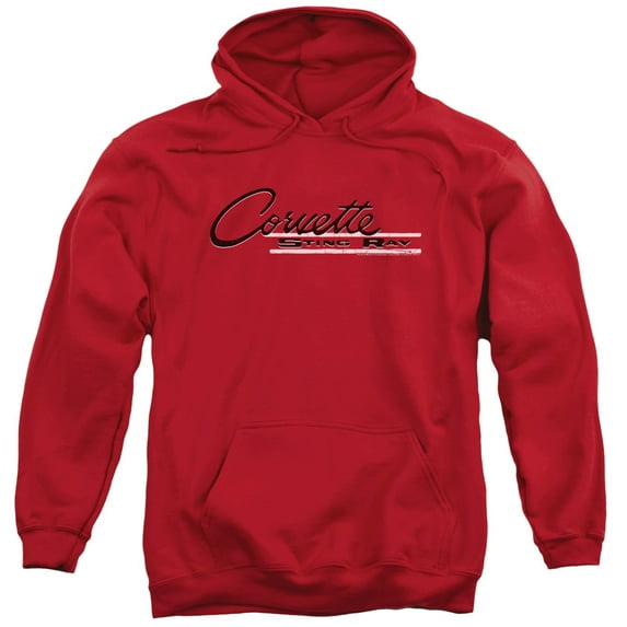 Trevco Sportswear CHV163-AFTH-6 Chevrolet Retro Stingray Adult Pullover Hoodie, Red - 3X