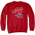 thumbnail image 1 of Trevco Sportswear DBL136-AS-5 Dubble Bubble Distress Logo Adult Crewneck Sweatshirt, Red - 2X, 1 of 1