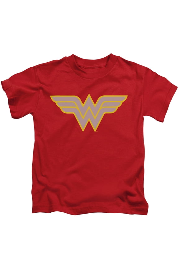 Sportswear DCO266J-KT-2 DC Wonder Woman Logo Youth Short Sleeve T-Shirt, Red - Extra Small