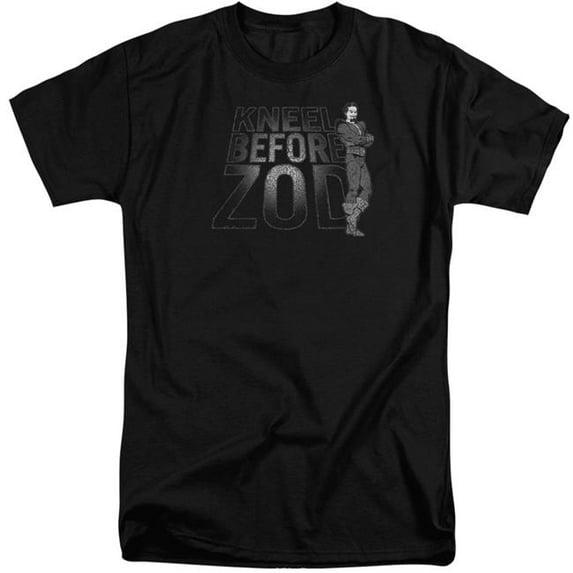 Trevco Sportswear DCO719-ATT-6 DC Kneel Zod Adult Tall Fit Short Sleeve T-Shirt, Black - 3X