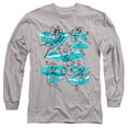 thumbnail image 1 of Trevco Sportswear DCSHG108B-AL-1 DC Superhero Girls Line Art Group Adult Long Sleeve T-Shirt, Athletic Heather - Small, 1 of 1