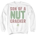 thumbnail image 1 of Trevco Sportswear WBM1872-AS-6 ELF Buddy The ELF Son of A Nut Cracker Adult Crewneck Sweatshirt, White - 3X, 1 of 1