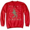 thumbnail image 1 of Trevco Sportswear ELV1069-AS-6 Elvis Dancing Ugly Christmas Adult Crewneck Sweatshirt, Red - 3X, 1 of 1