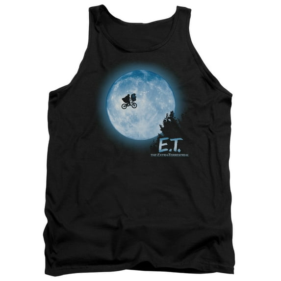 Trevco Sportswear UNI100-TK-1 ET Moon Scene Adult Tank Top, Black - Small